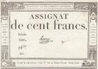 Frankreich 100 francs 100 francs - 18 Nivose An III - 1794 - Sign. Henry - Serial 3605 -