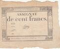 Frankreich 100 francs 100 francs - 18 Nivose An III - 1794 - Sign. Pierre - Serial 3775 -