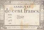 Frankreich 100 francs 100 francs - 18 Nivose An III - 1794 - Sign. Varnier - Serial 4466 -