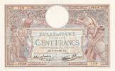 Frankreich 1938 100 Francs Luc Olivier Merson - 30-12-1938 - Serial Z.56740 II / VZ
