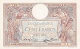 Frankreich 1938 100 Francs Luc Olivier Merson - 20-10-1938 - Serial B.61280 II / VZ