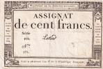 Frankreich 100 francs 100 Francs - 18 Nivose An III - (07.01.1795) - Sign. Lenoir - Serial 859 -
