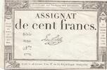 Frankreich 100 francs 100 Francs - 18 Nivose An III - (07.01.1795) - Sign. Le Noble - Serial 2632 -