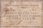 Frankreich  5 Sous - Ain - Pont-de-Veyle - 1792 III / SS