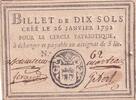 Frankreich 1792 10 Sols - Bouches du Rhône - Arles - Cercle Patriotique - 26-01-1792 II / VZ
