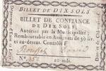 Frankreich 10 sols 10 Sols - Eure et Loir - Municipalité de Chateauneuf - 1792 -