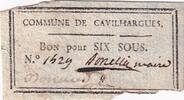 Frankreich 6 sous 6 Sous - Gard - Commune de Cavilhargues - 1792 -
