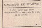 Frankreich 10 sous 10 Sous - Gard - Commune de Sumène- 1792 -