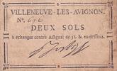 Frankreich 2 sols 2 Sous - Gard - Commune de Villeneuve-les-Avignon - 1792 -