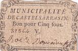 Frankreich 5 sous 5 Sous - Haute-Garonne - Municipalité de Castelsarrasin - 1792 -