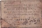 Frankreich 1792 5 Sous - Haute-Garonne - Municipalité de Muret - 06-06-1792 IV / S