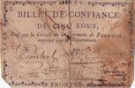 Frankreich 5 sous 5 Sous - Haute-Garonne - Municipalité de Fronton - 1792 -