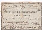 Frankreich  10 Sous - Indre - Ville de Issoudun - 1792 III / SS