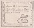 Frankreich 3 livres Bon de trois livres - Seine Maritime - Association Patriotique - 1792 I / ST