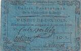 Frankreich 1792 10 Sols - Maine et loire - Caisse Patriotique de Baugé - 08-06-1792 III / SS