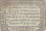 Frankreich  3 Sols - Manche - Commune de Cérisy - Not found (rare) - 1793 IV / S+