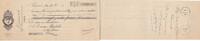 Frankreich 1912 124.15 francs - Bank cheque receipt - practical business school - 27-01-1912 III / SS