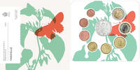 San Marino  BU Euro 2024 box set with €5 Silver Butterfly
