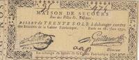 Frankreich 1791 30 sols - Emergency home, rue des filles St. Thomas - 18-09-1791 III / SS