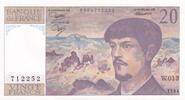 Frankreich 20 francs 20 Francs Debussy - 1987 - Serial W.013 -