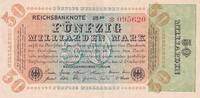 Deutschland  50 Milliarden Mark - Reichsbanknote 1923 - Serial UB 20 - * 095620 II / VZ+