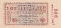 Deutschland  100 Milliarden Mark - Reichsbanknote 1923 - Serial P.104 II / VZ