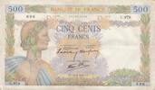 Frankreich 1940 500 francs - The peace - 26-09-1940 - Serial C.979 III / SS