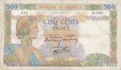Frankreich 1941 500 francs - The peace - 09-01-1941 - Serial K.1887 IV / S