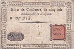 Frankreich 5 sols 5 Sols - Sarthe - Municipalité de la Flèche - Serial A - 1791 -