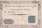 Frankreich 10 sols 10 Sols - Sarthe - Municipalité de la Flèche - Serial B - 1791 -