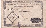 Frankreich  12 Sols - Sarthe - Municipalité de la Flèche - Serial B - 1791 III / SS