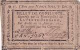 Frankreich 20 sols 20 Sols - Sarthe - Municipalité de La-Ferté-Bernard - 12-01-1792 -