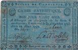 Frankreich 1792 20 Sols - Sarthe - Municipalité de Château-du-Loir - 03-1792 III / SS