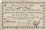 Frankreich 1792 20 Sols - Sarthe - Municipality of Montfort-le-Rotrou - 06-02-1792 III / SS