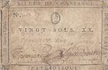 Frankreich  20 sols - Sarthe - Patriotic fund of Saint Calais - Not founded - 1792 III / SS