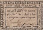 Frankreich  2 sols 6 deniers - Sarthe - Parcés municipality - 1792 IV / S