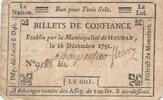 Frankreich 1791 3 sols - Yvelines - Houdans municipality - 16-12-1791 IV / S+