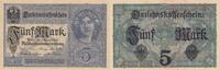 Deutschland  5 Mark - Woman, crown - 1917 - Serial Q - P.56b I / ST