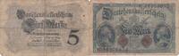Deutschland  5 Mark - Germania, arms - 1914 - Serial K 8 digit - P.47C IV / S