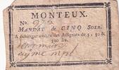 Frankreich 1790/1793 5 Sols - Monteux - Vaucluse - n°975 III / SS