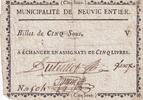 Frankreich 1790/1793 5 Sous - Municipality of Neuvic Entier - Haute Vienne - n°504 IV / S+