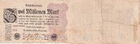Deutschland 1923 2 Millionen Mark - Black and Lilac - 09-08-1923 - Serial RD IV / S