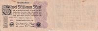 Deutschland 1923 2 Millionen Mark - Black and Lilac - 09-08-1923 - Serial PG IV / S