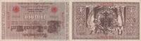 Deutschland 1000 mark 1000 Mark - Allegorical figures - Red seal - 1910 - 7 digit serial N -