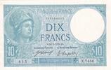 Frankreich 10 francs 10 Francs - Minerva - 21-01-1921- Serial X.7456 -