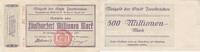 Deutschland 1923 500 Millionen Mark - State of Zweibrucken - 13-08-1923 - Number 17465 IV / S