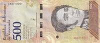 Venezuela 500 bolivares 500 Bolivares Simon Bolivar - 18-05-2018 - Letter A -