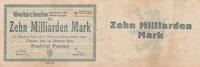 Deutschland 10 milliard de mark 10 milliarden Mark - City of Passau - Number 23333 - 1923 III / SS