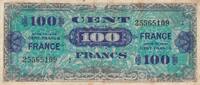 Frankreich  100 Francs - Allied Military Currency - 1944 - Serial Small 2 - Num 25565109 III / SS