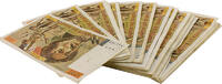 Frankreich 100 francs Lot of 100 x 100 Francs Delacroix - Various Years 1978-1995 -